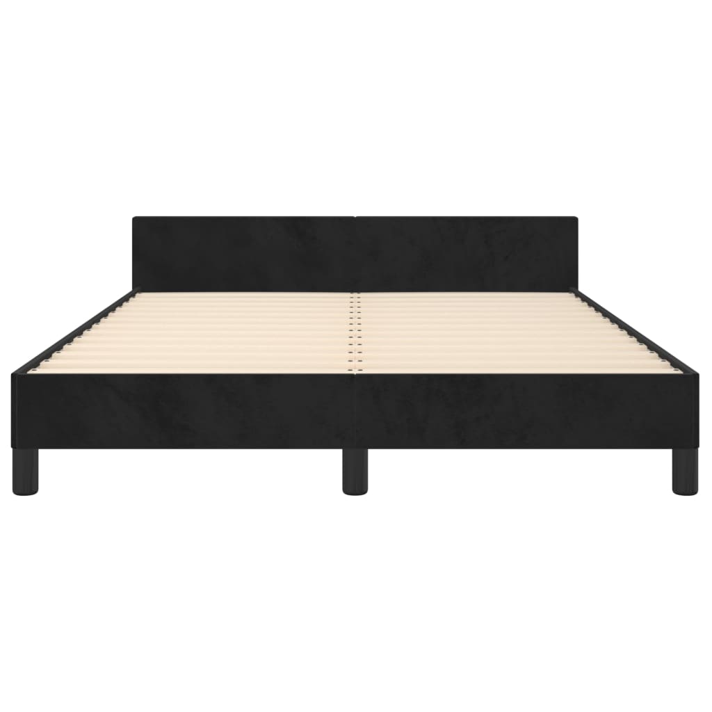 vidaXL Cadre de lit sans matelas noir 140x200 cm velours