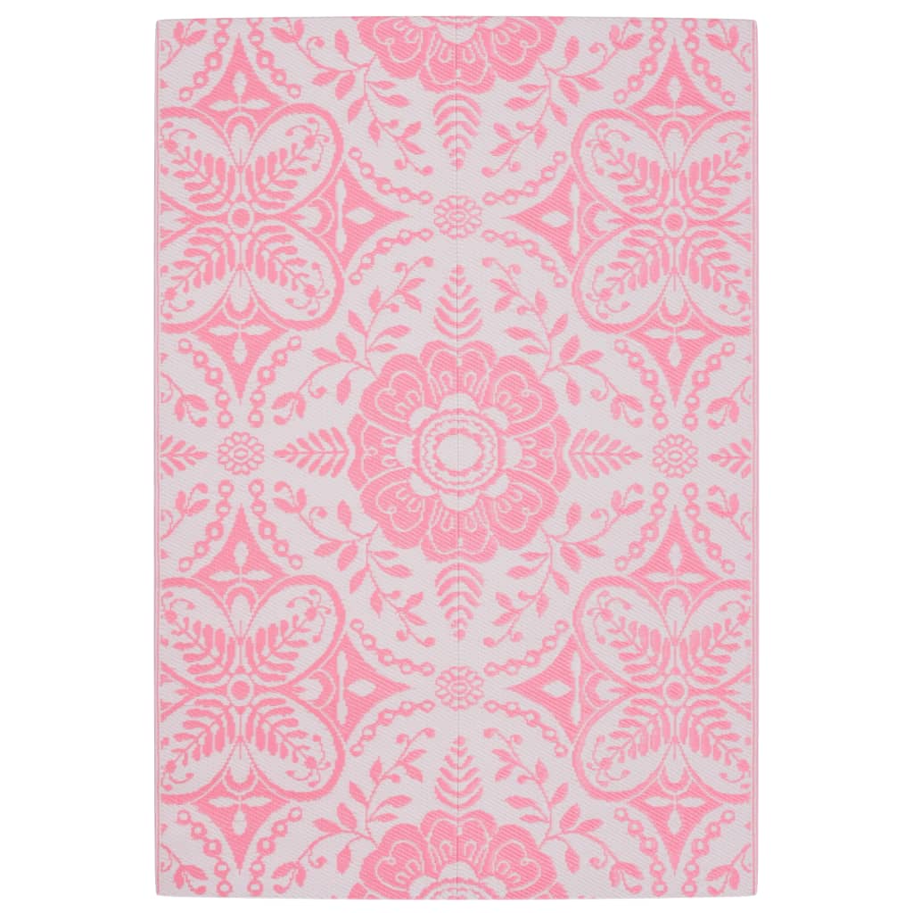 vidaXL Tapis d'extérieur rose 140x200 cm PP