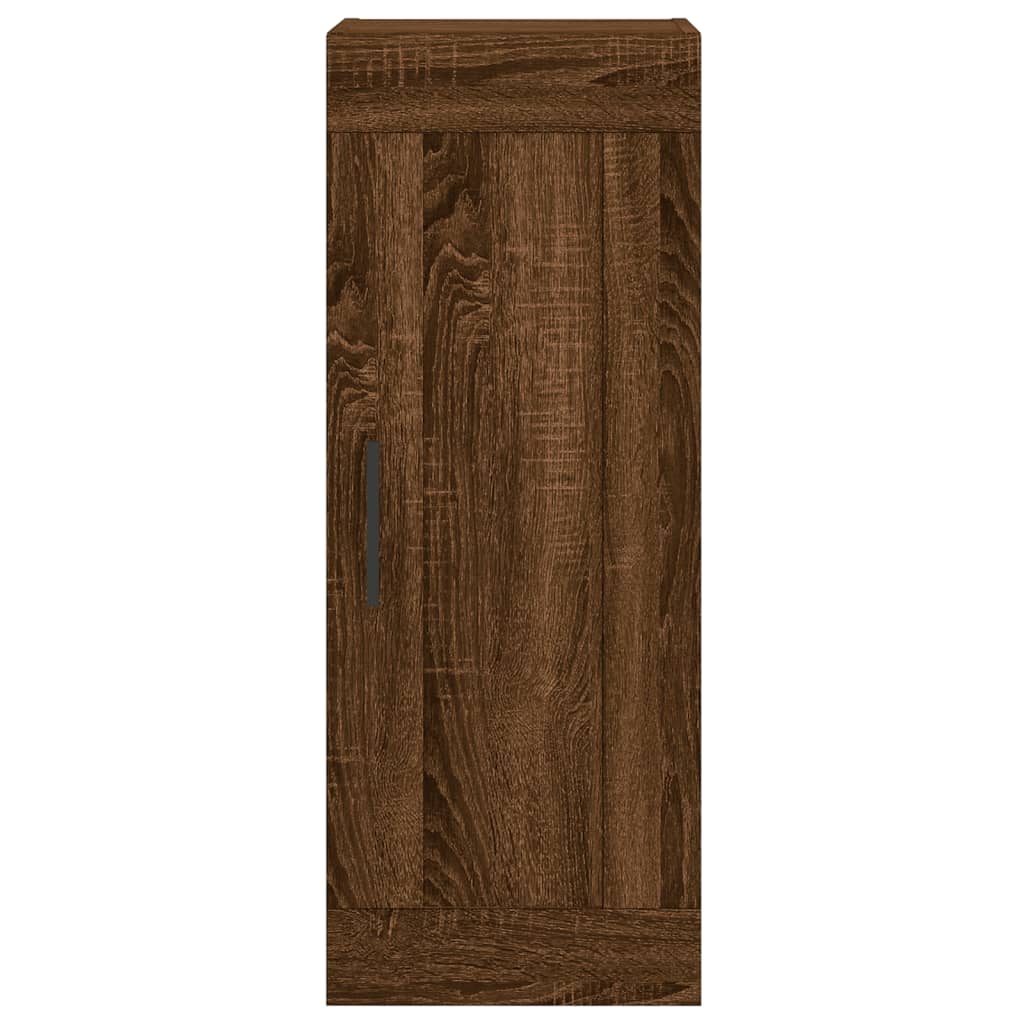 vidaXL Buffet haut Chêne marron 34,5x34x180 cm Bois d'ingénierie