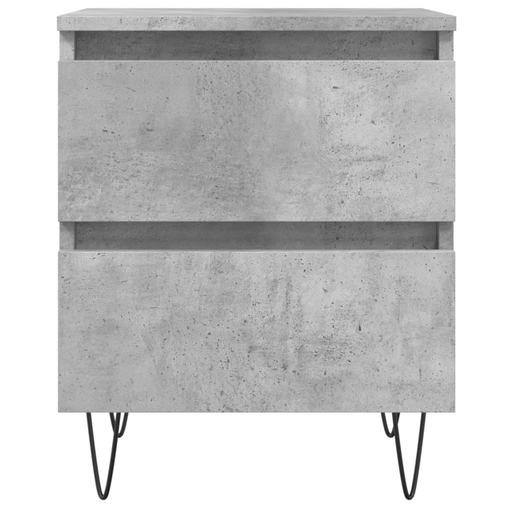 vidaXL Table de chevet gris béton 40x35x50 cm bois d’ingénierie