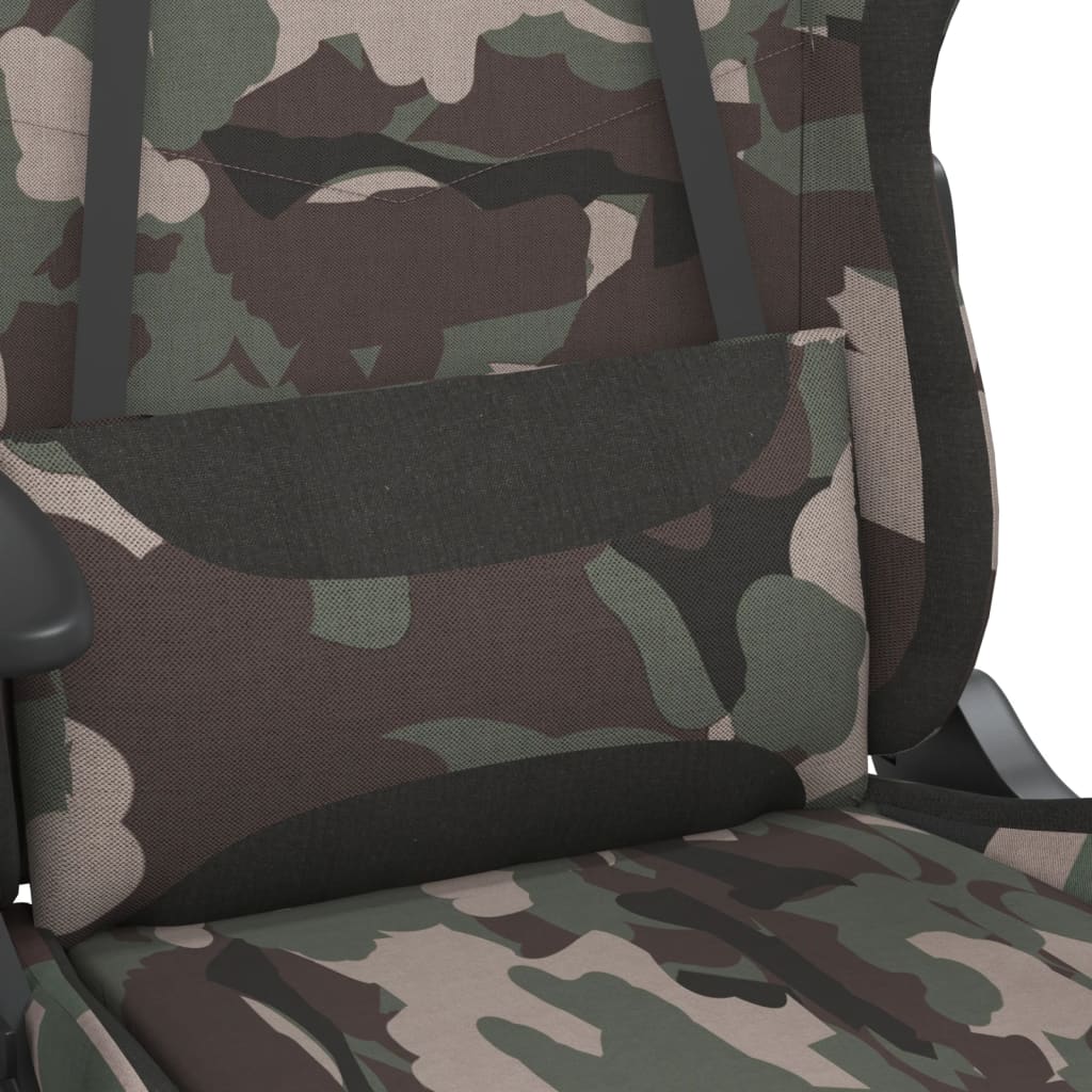 vidaXL Chaise de jeu avec repose-pied Camouflage et noir Tissu