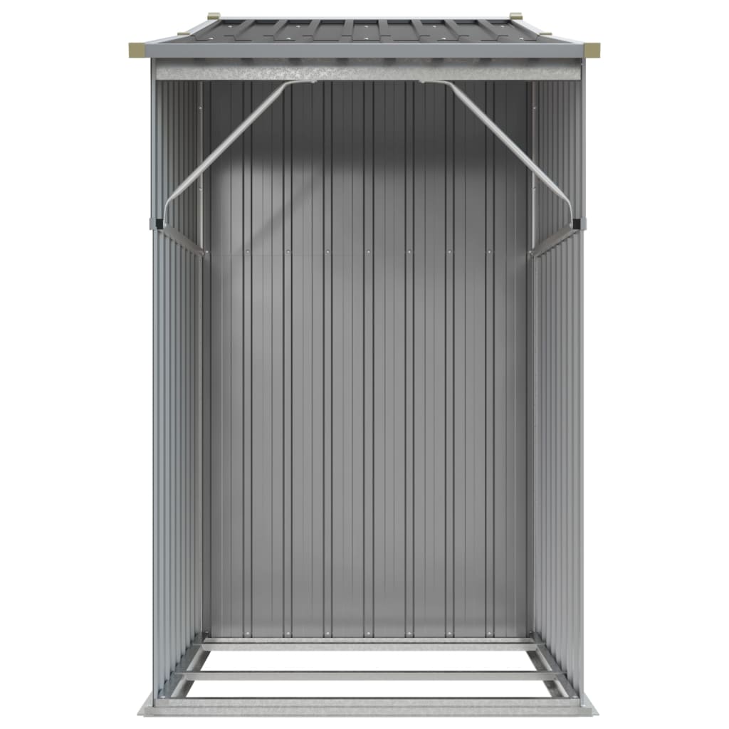 vidaXL Abri de jardin gris 277x93x179 cm acier galvanisé