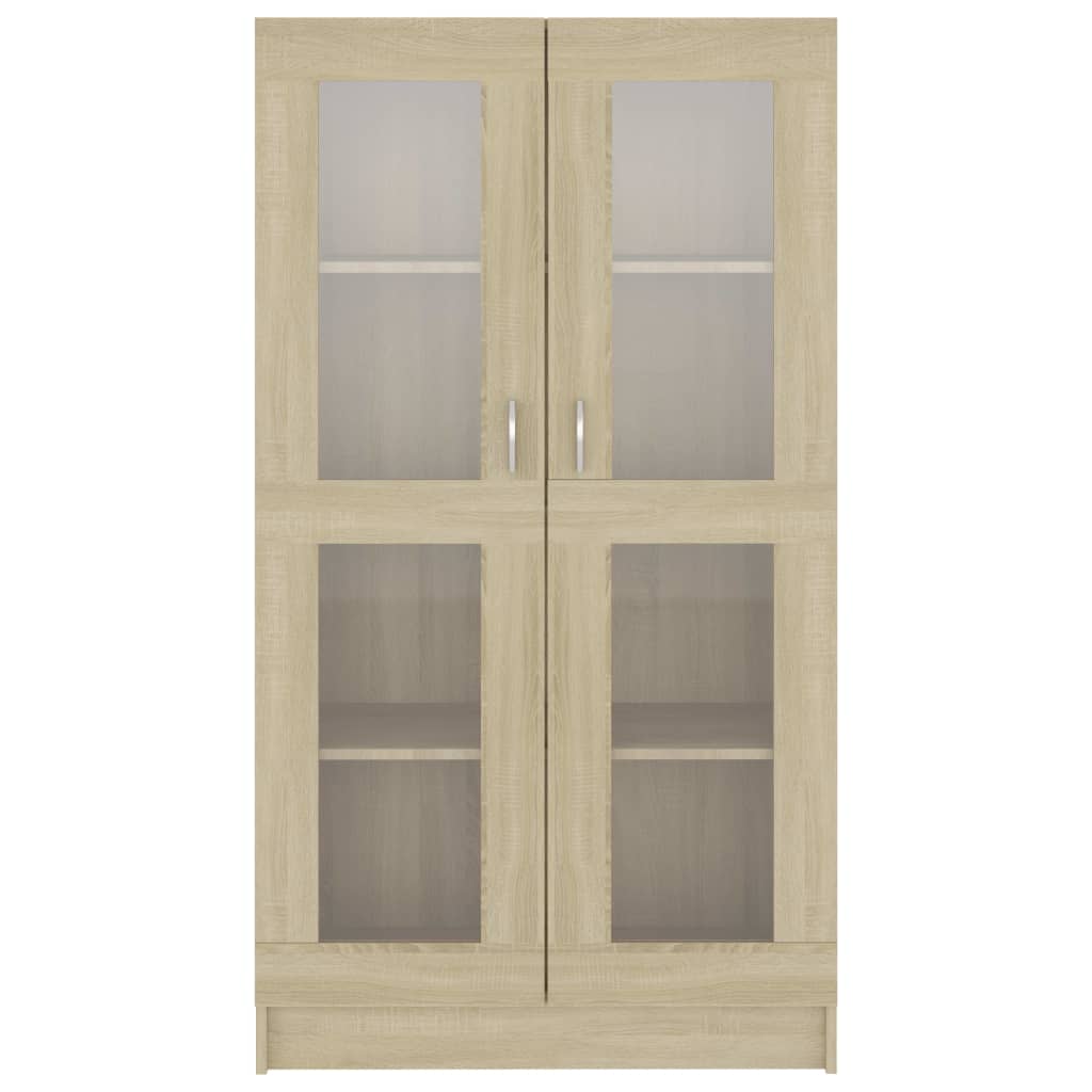 vidaXL Armoire à vitrine Chêne sonoma 82,5x30,5x150 cm Bois ingénierie