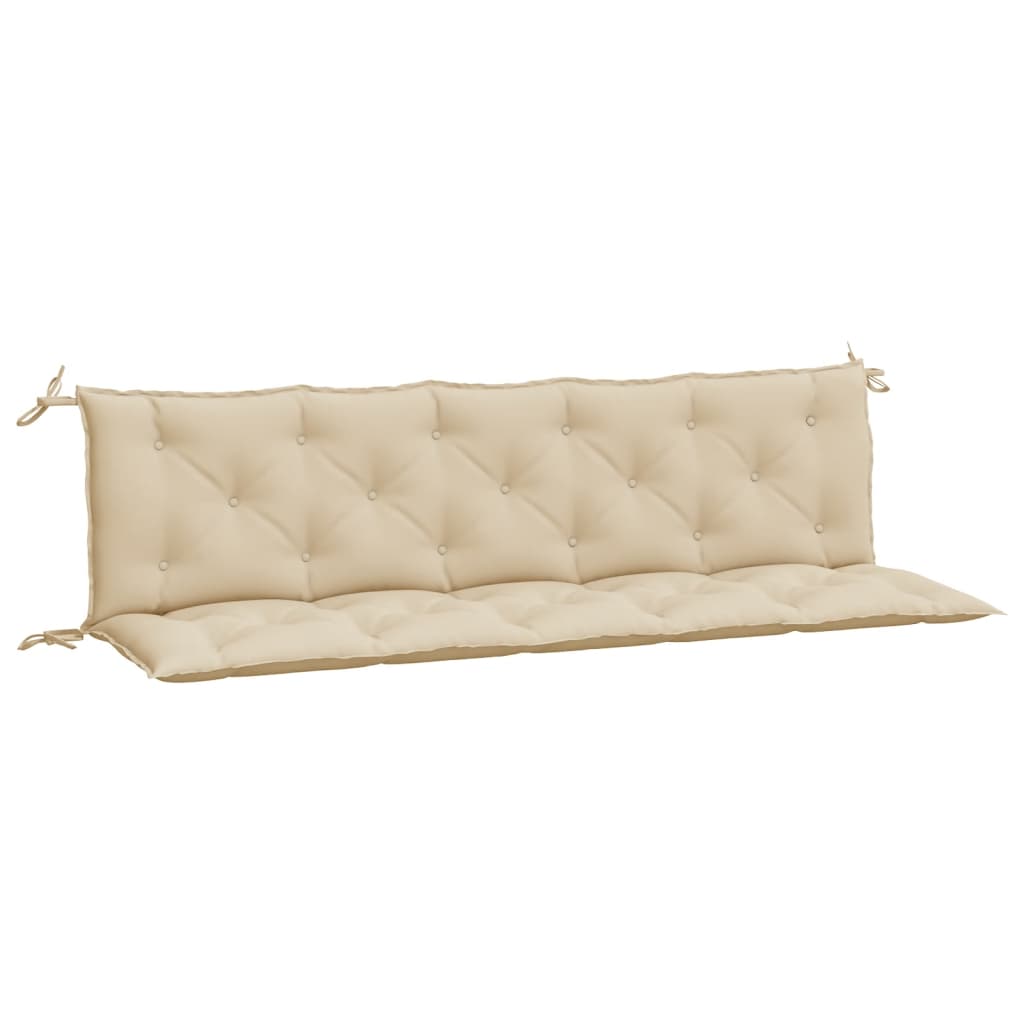 vidaXL Coussin de banc de jardin beige 180x(50+50)x7 cm tissu oxford