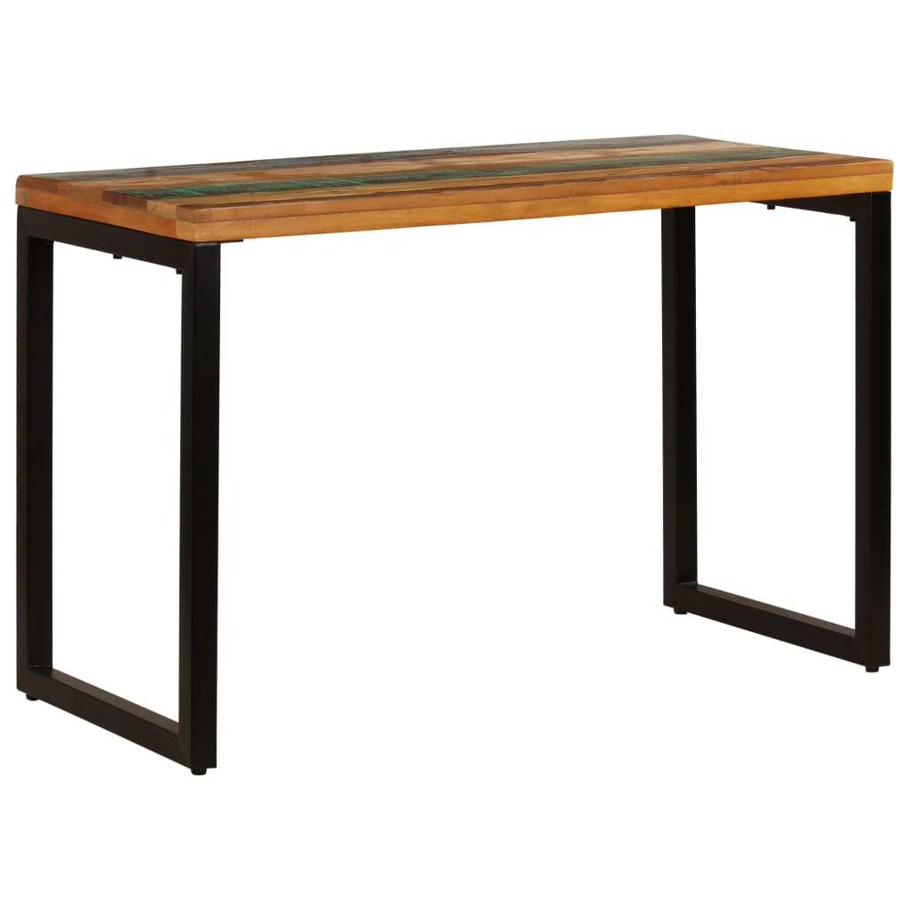 vidaXL Table à manger 115x55x76cm Bois de récupération massif et acier