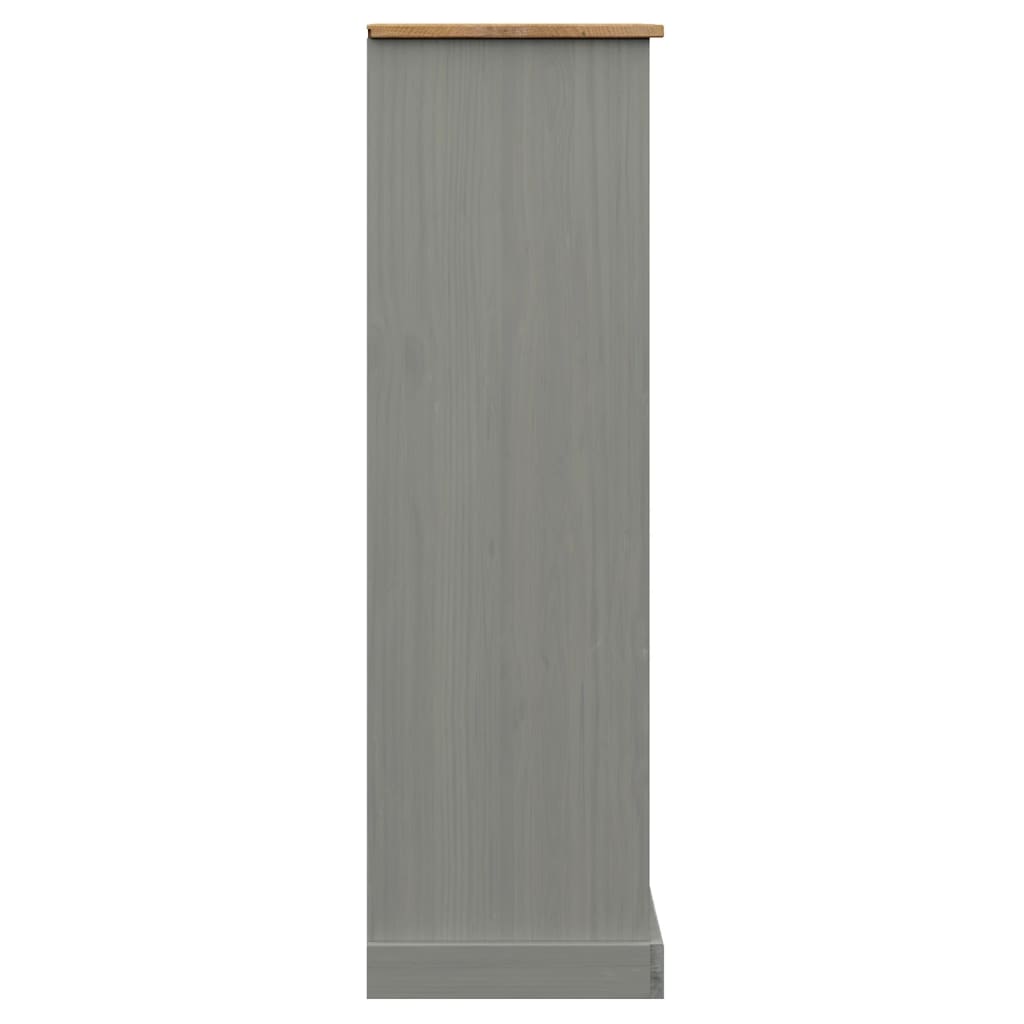 vidaXL Bibliothèque VIGO gris 90x35x114,5 cm bois massif de pin