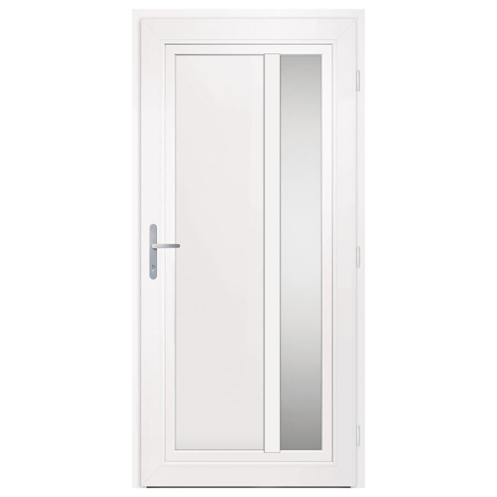 vidaXL Porte d'entrée Blanc 98x208 cm PVC