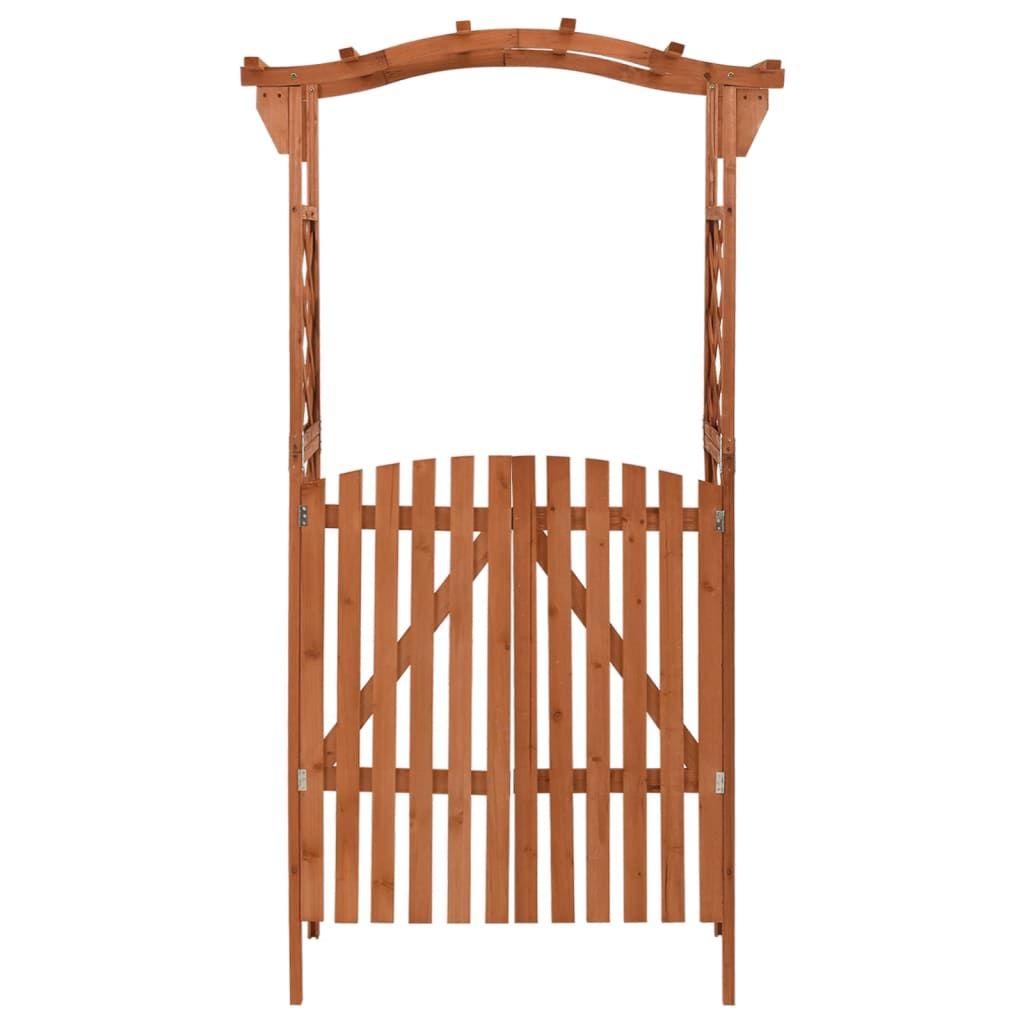 vidaXL Pergola avec portail 116x40x204 cm Bois de sapin massif