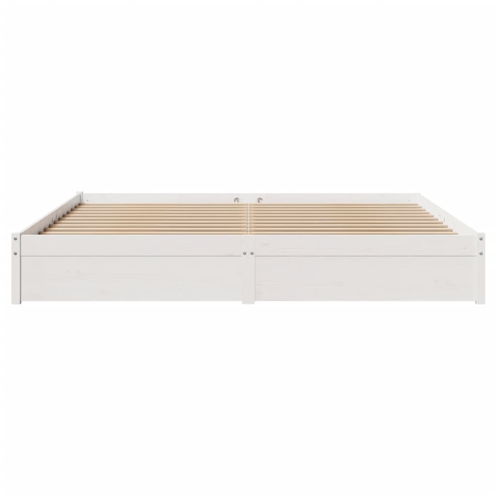 vidaXL Cadre de lit sans matelas blanc 180x200 cm bois massif de pin