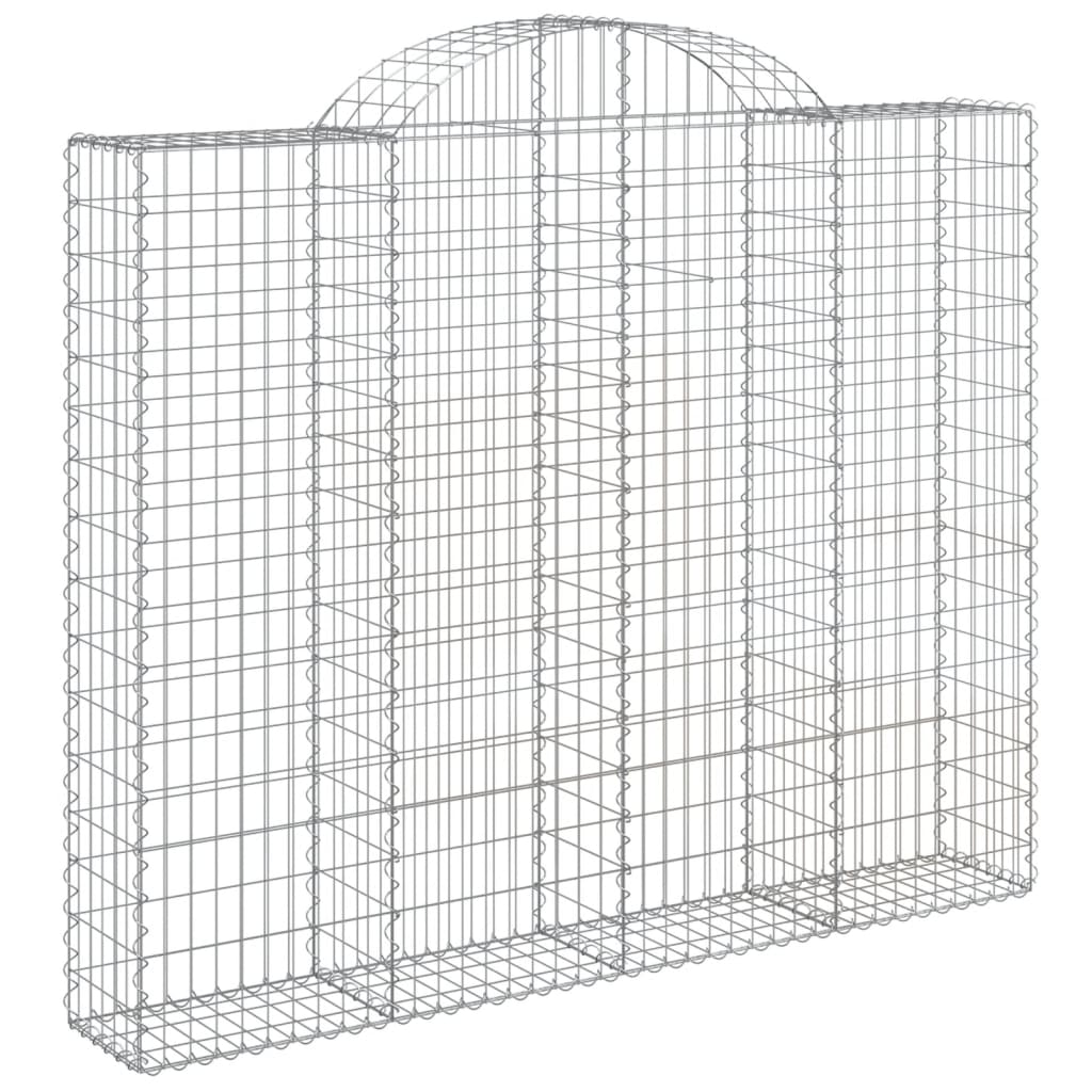 vidaXL Paniers à gabions arqués 10 pcs 200x30x160/180 cm Fer galvanisé