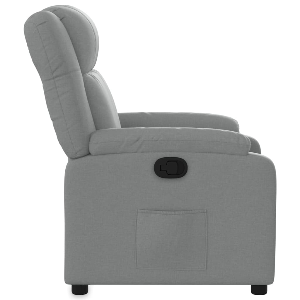 vidaXL Fauteuil inclinable Gris clair Tissu