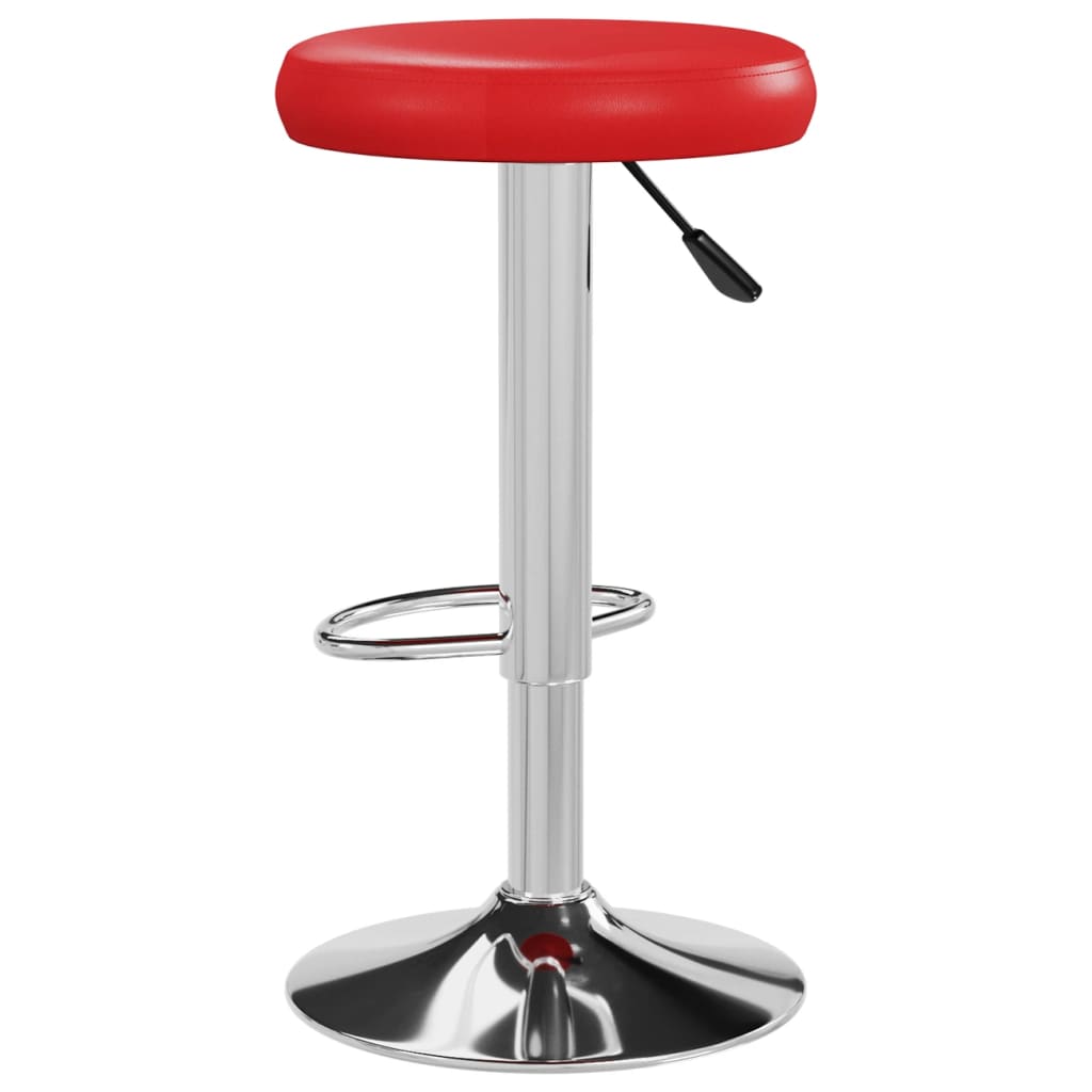 vidaXL Tabourets de bar lot de 2 rouge similicuir