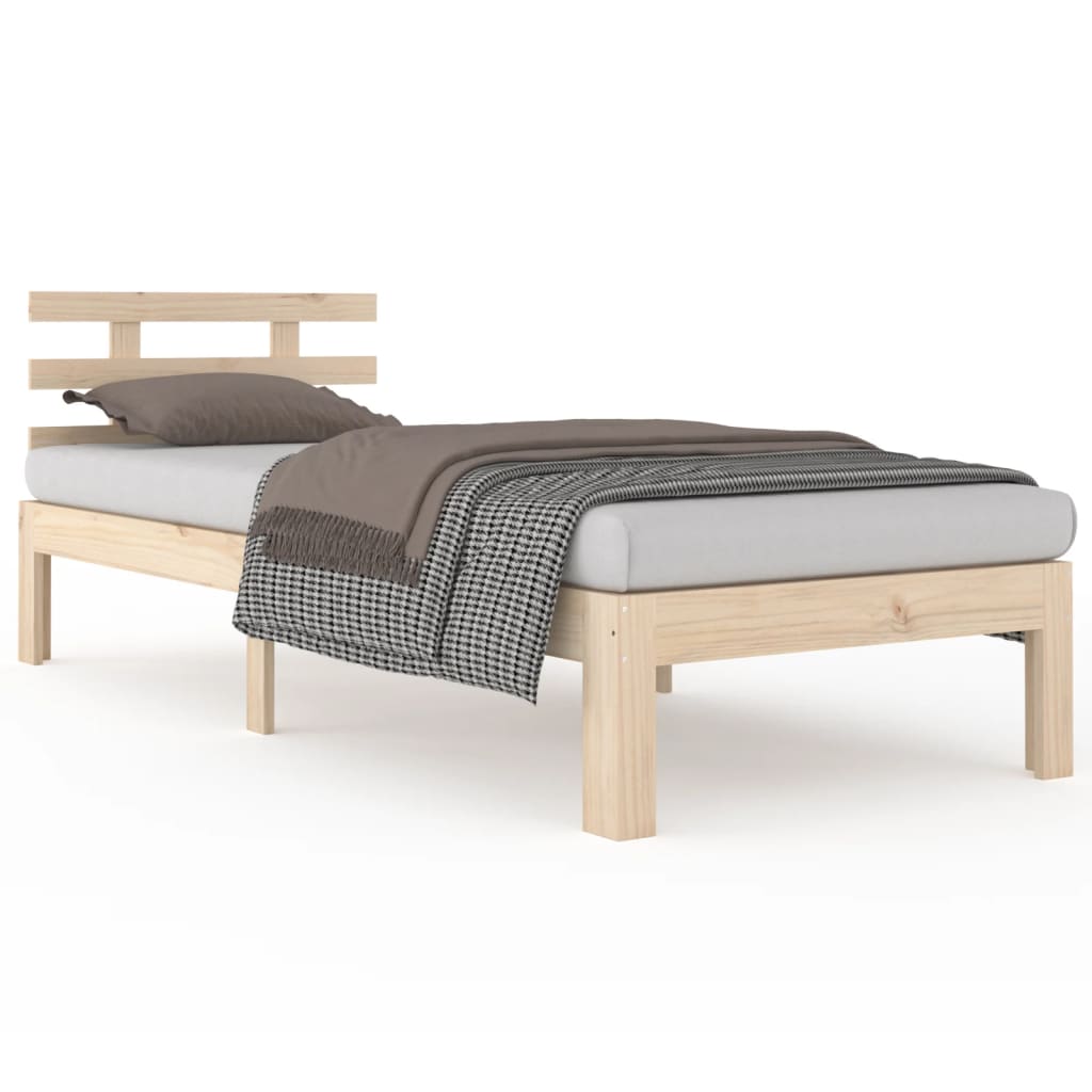 vidaXL Cadre de lit sans matelas bois massif 90x200 cm