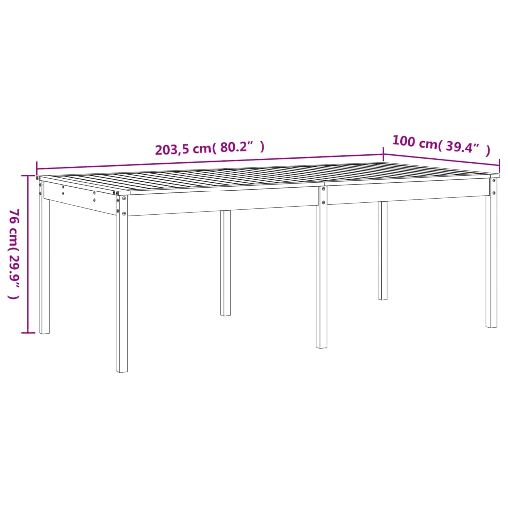 vidaXL Ensemble à manger de jardin 17 pcs marron miel bois pin massif