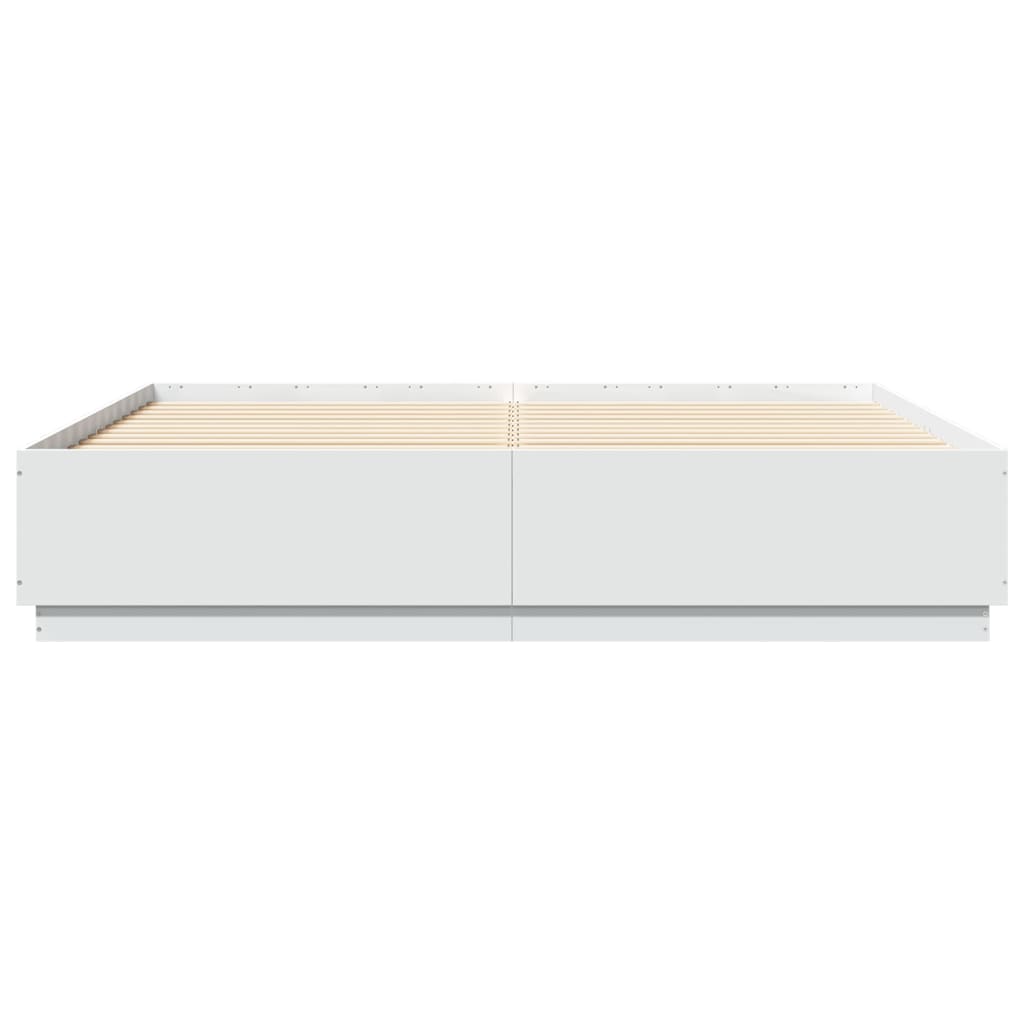 vidaXL Cadre de lit sans matelas blanc 200x200 cm