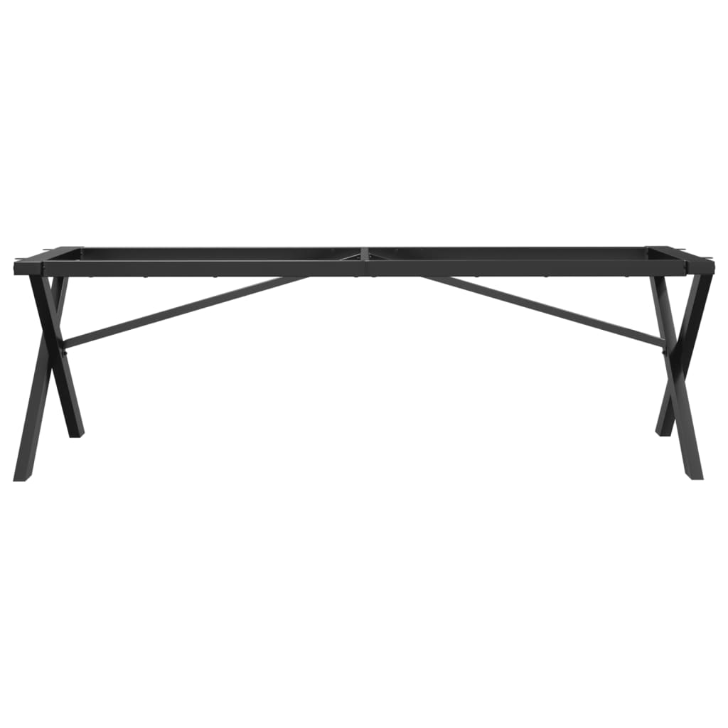 vidaXL Pieds de table basse cadre en X 140x30x43 cm fonte