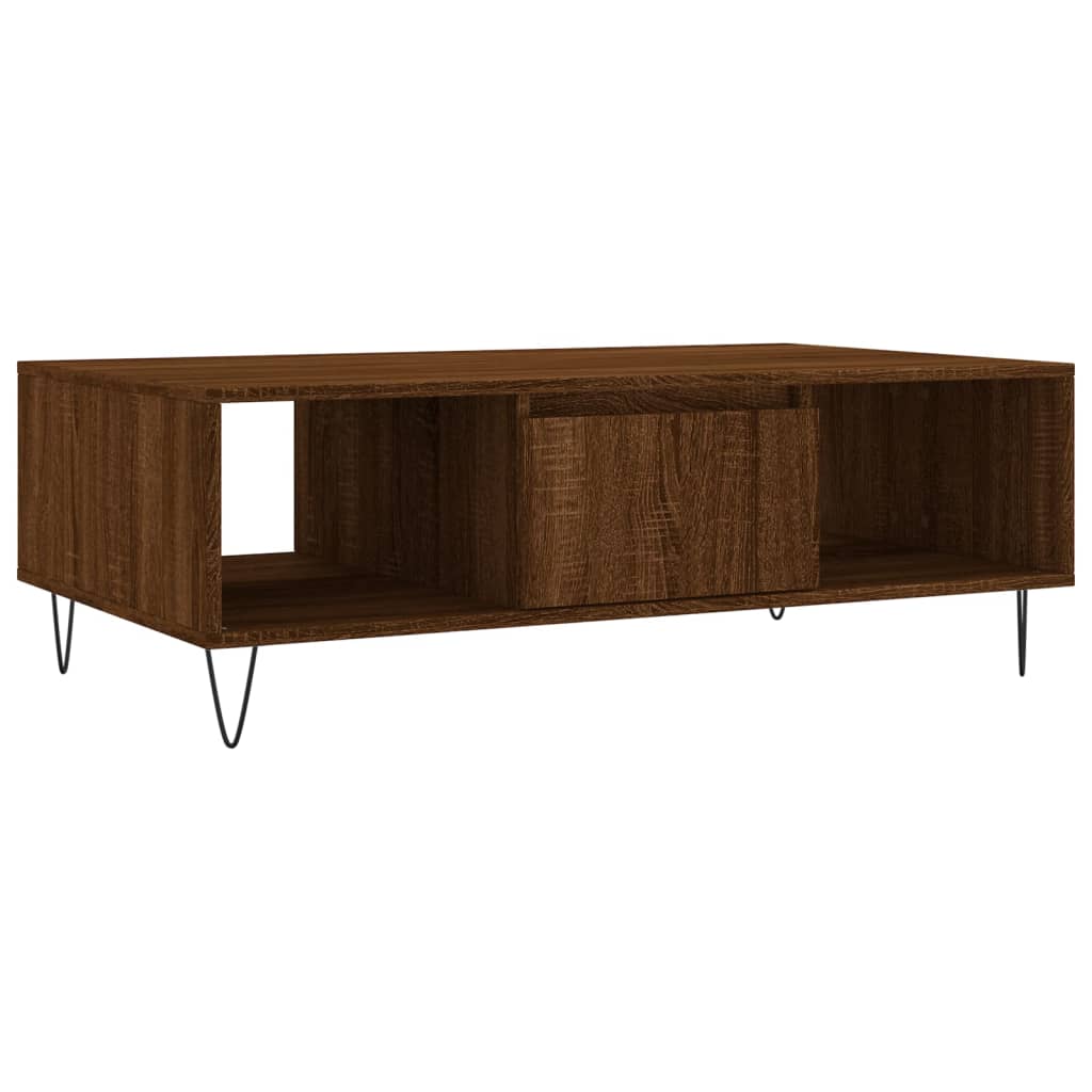 vidaXL Table basse chêne marron 104x60x35 cm bois d'ingénierie