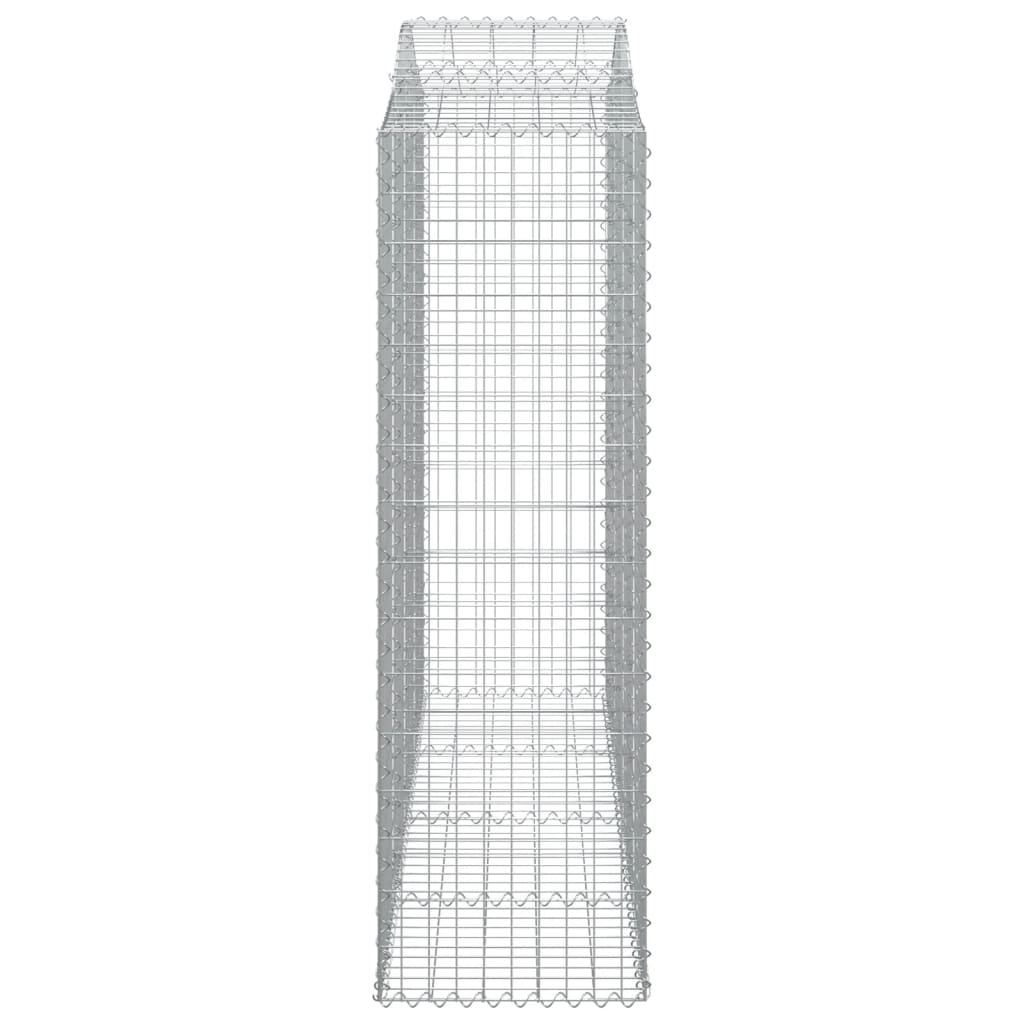 vidaXL Panier de gabions arqué 200x50x160/180 cm Fer galvanisé