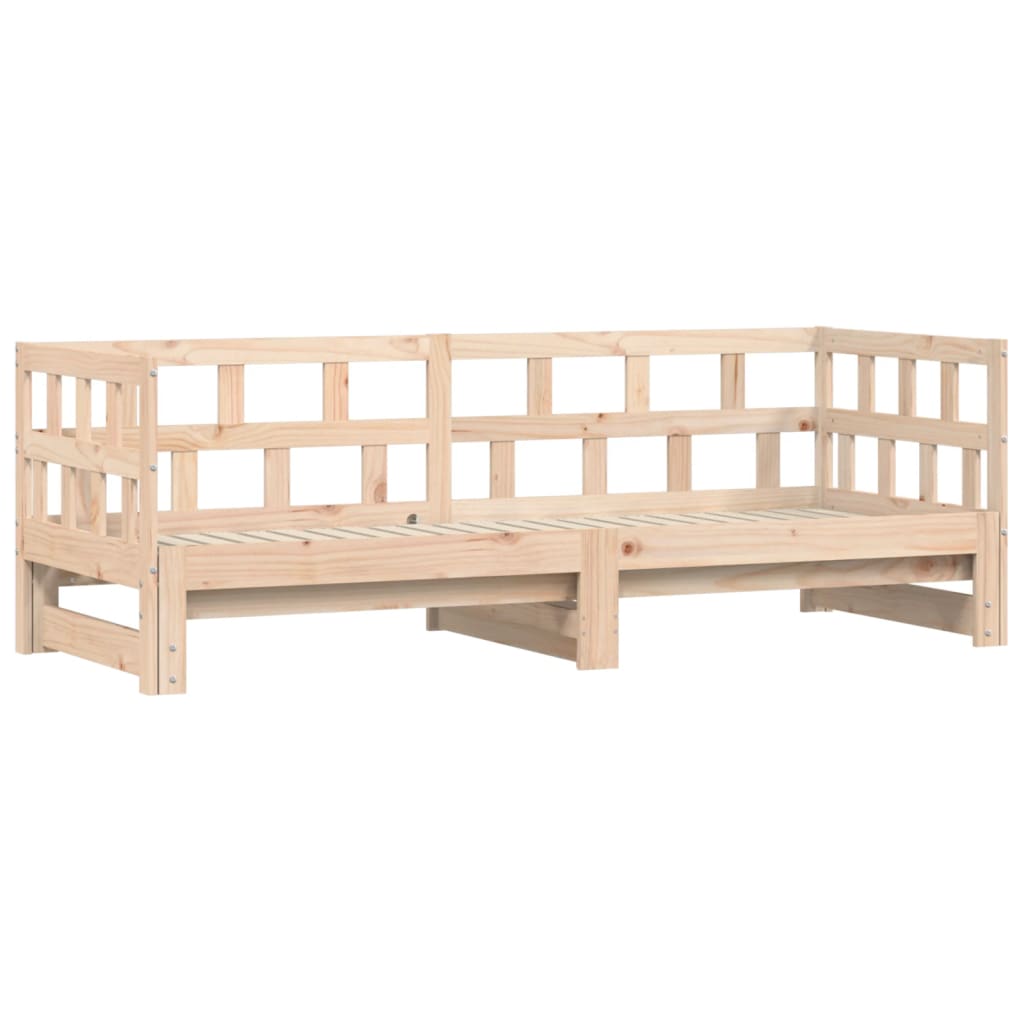 vidaXL Lit de jour et lit gigogne sans matelas 80x200 cm bois massif