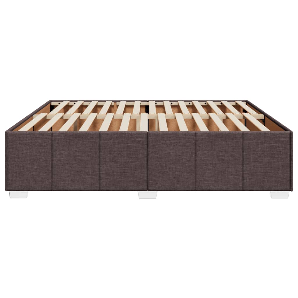 vidaXL Cadre de lit sans matelas marron foncé 180x200 cm tissu