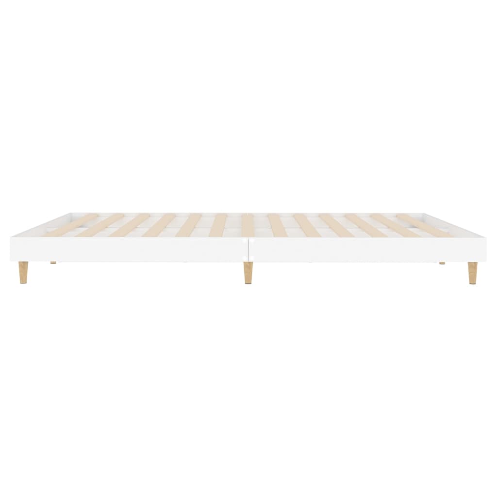 vidaXL Cadre de lit sans matelas blanc 180x200 cm bois d'ingénierie