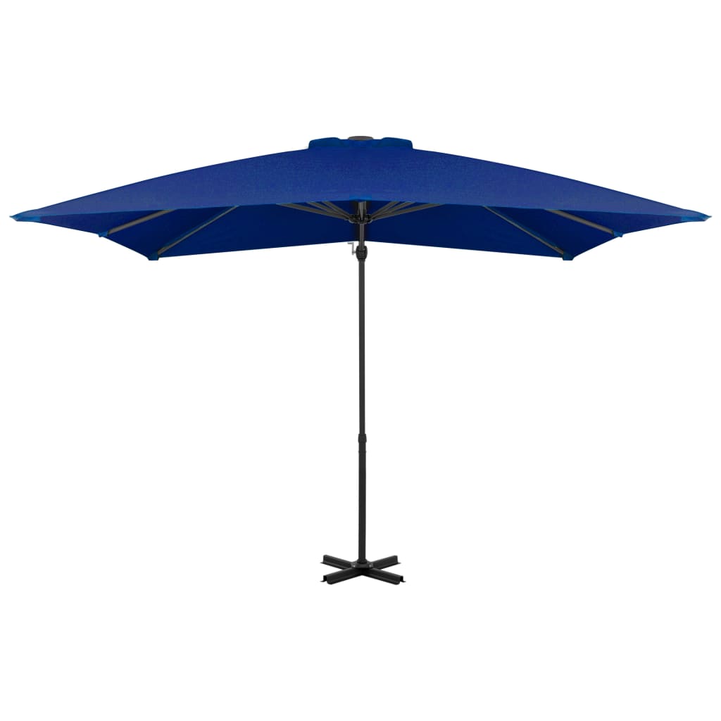 vidaXL Parasol déporté et mât en aluminium Bleu azuré 250x250 cm