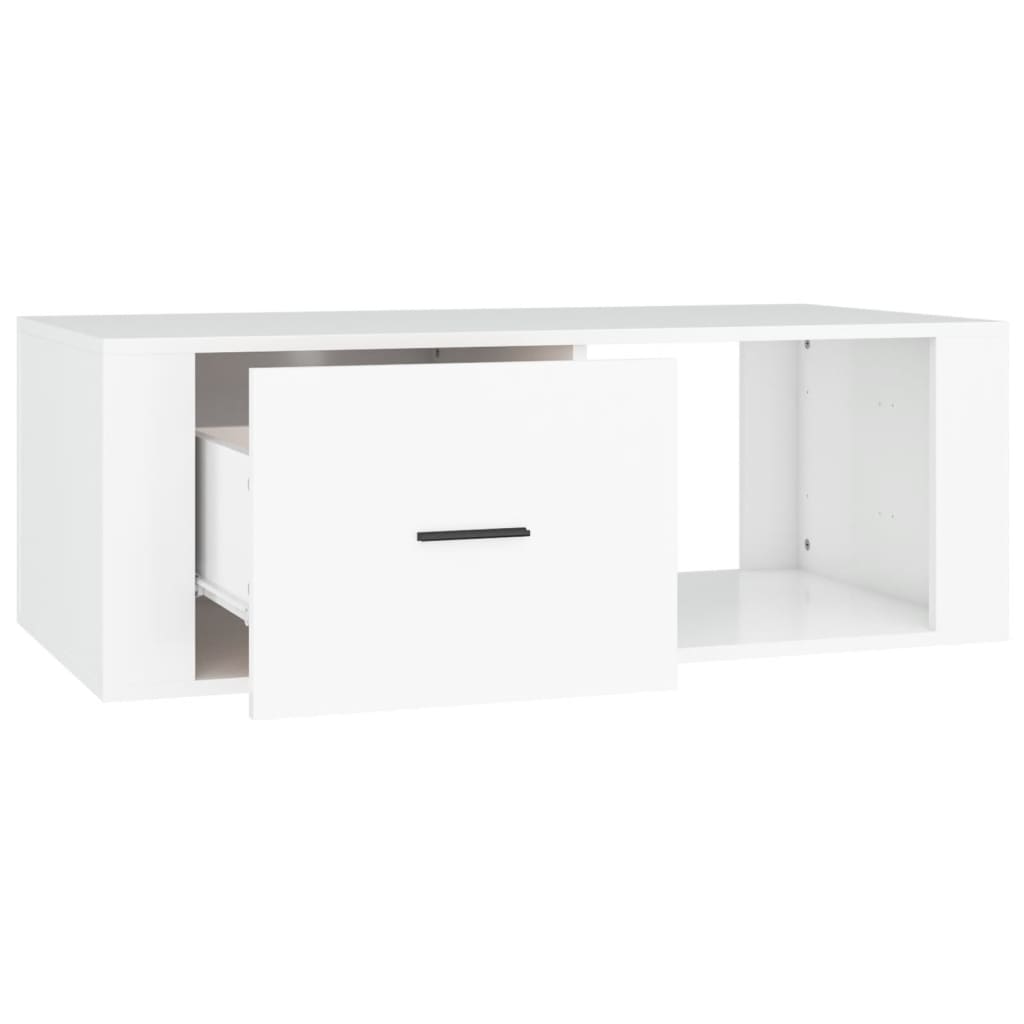 vidaXL Table basse Blanc 100x50,5x35 cm Bois d'ingénierie