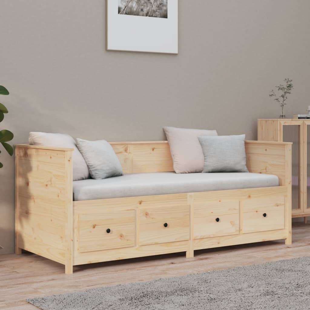 vidaXL Lit de jour sans matelas 75x190 cm bois de pin massif