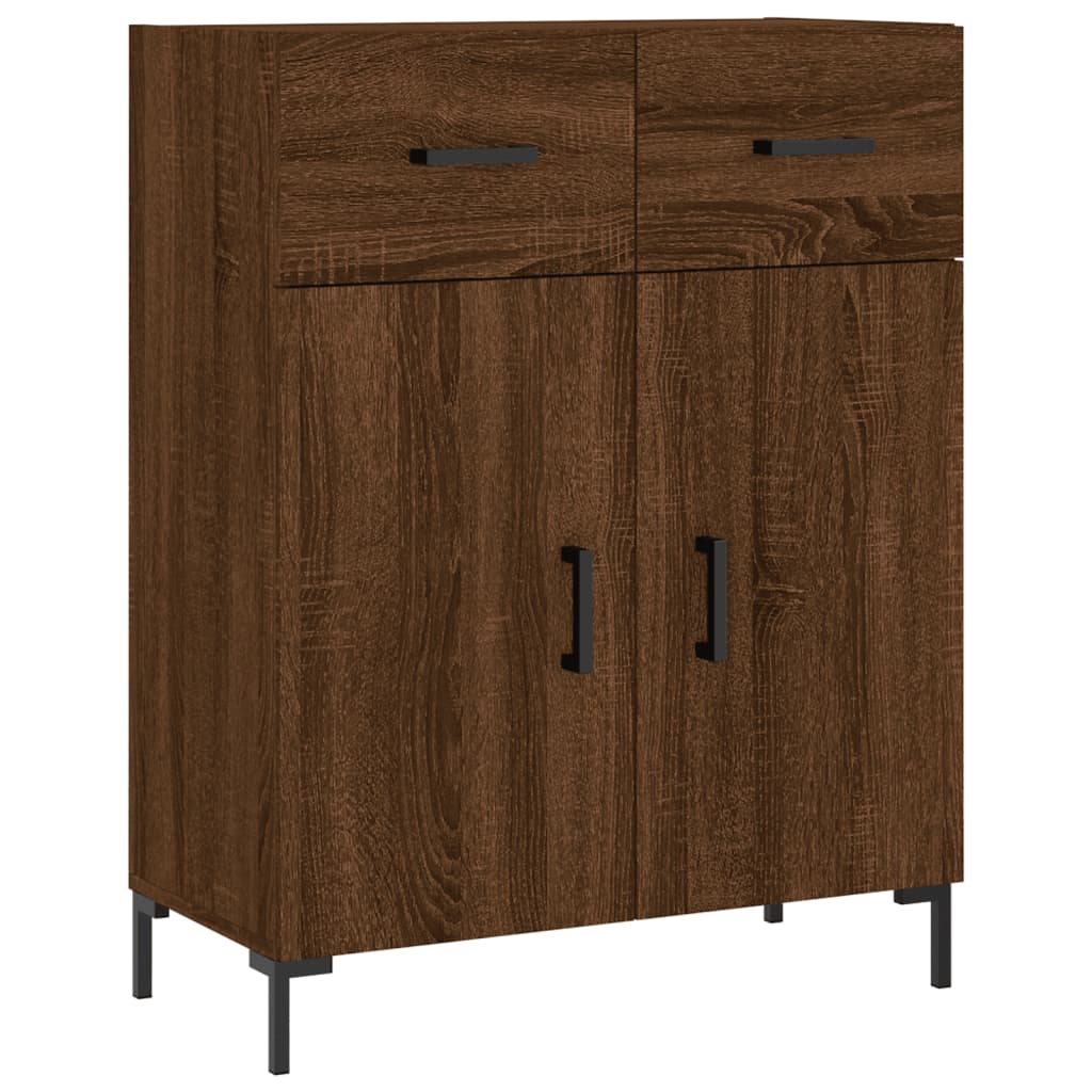 vidaXL Buffet chêne marron 69,5x34x90 cm bois d'ingénierie