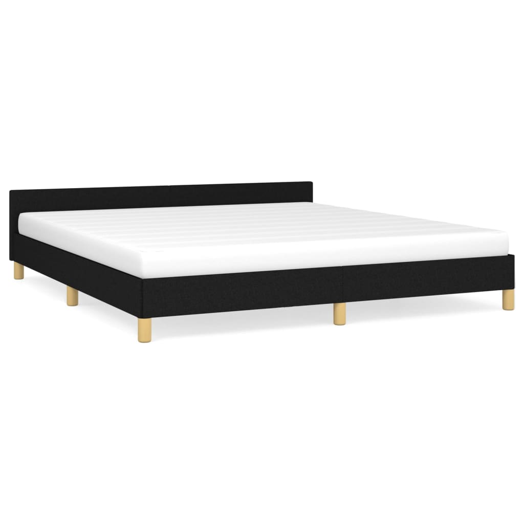 vidaXL Cadre de lit sans matelas noir 160x200 cm tissu