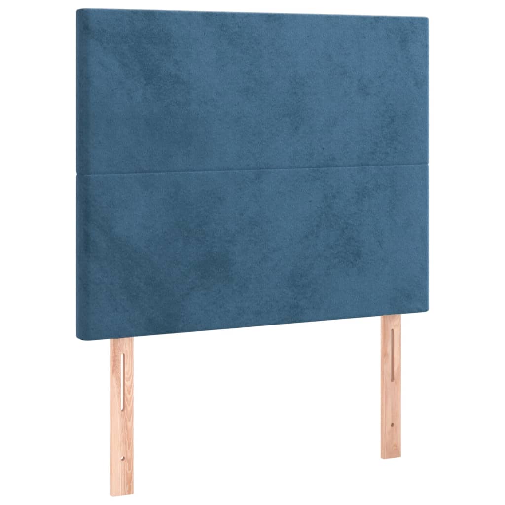 vidaXL Têtes de lit 2 pcs Bleu foncé 100x5x78/88 cm Velours