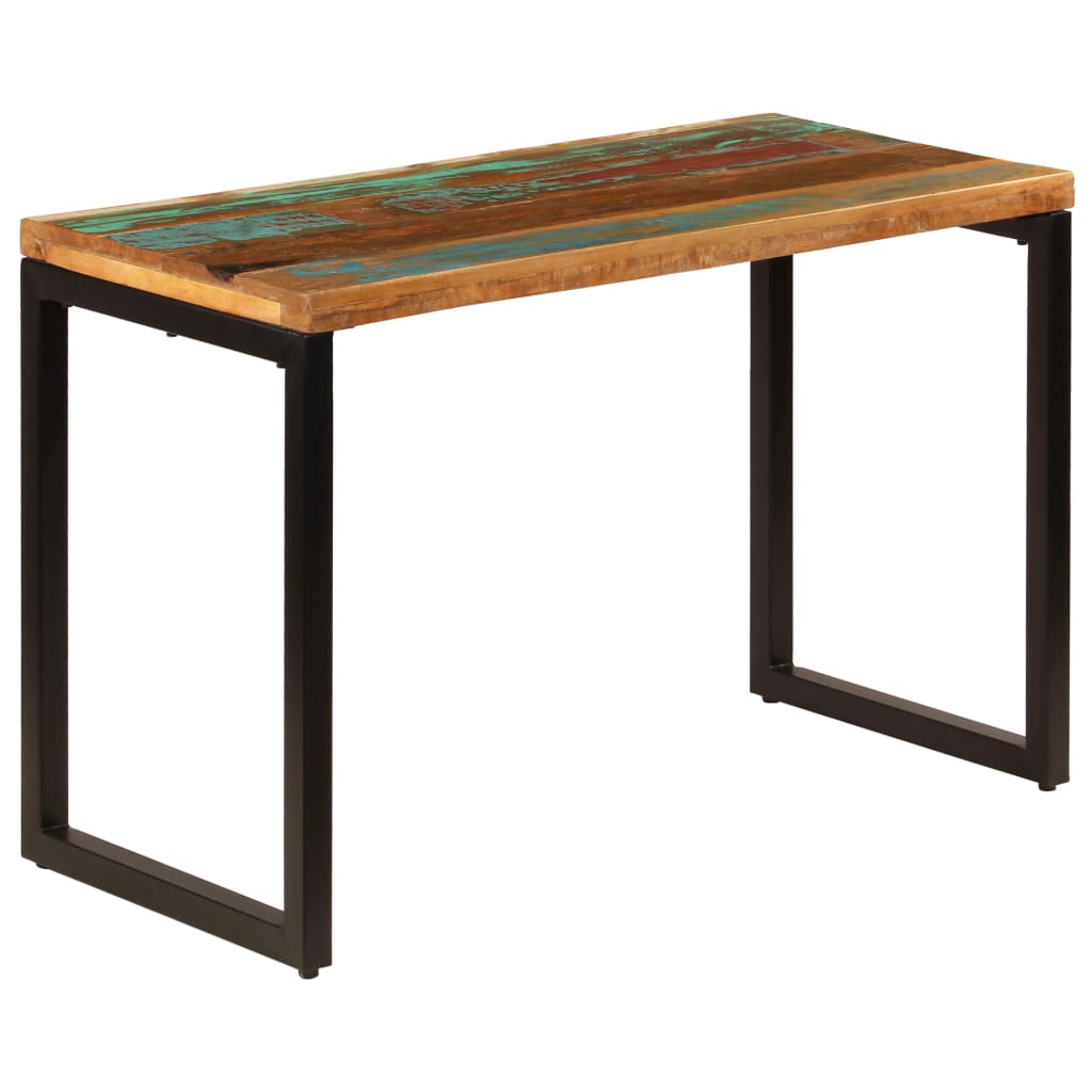 vidaXL Table à manger 115x55x76cm Bois de récupération massif et acier