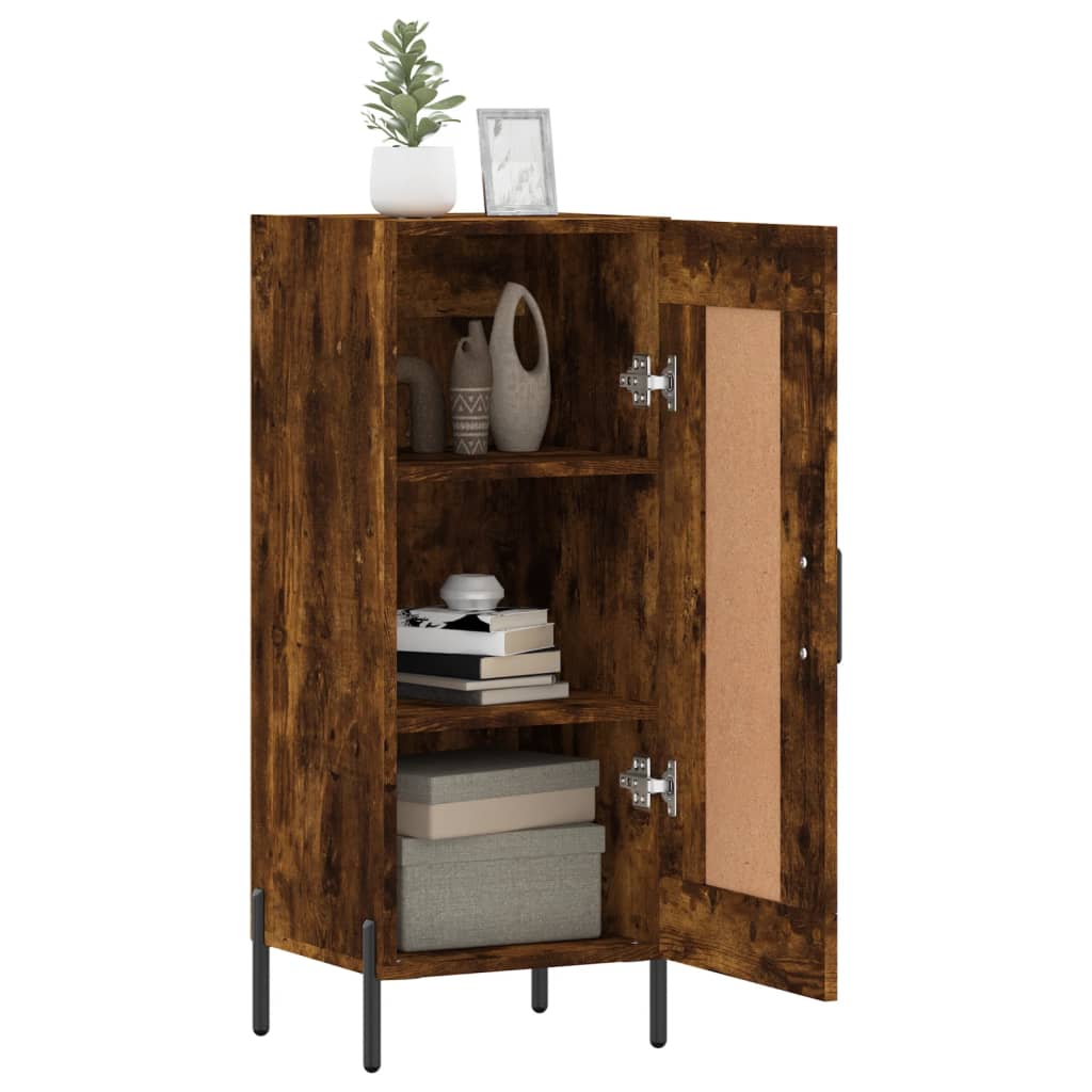 vidaXL Buffet Chêne fumé 34,5x34x90 cm Bois d'ingénierie