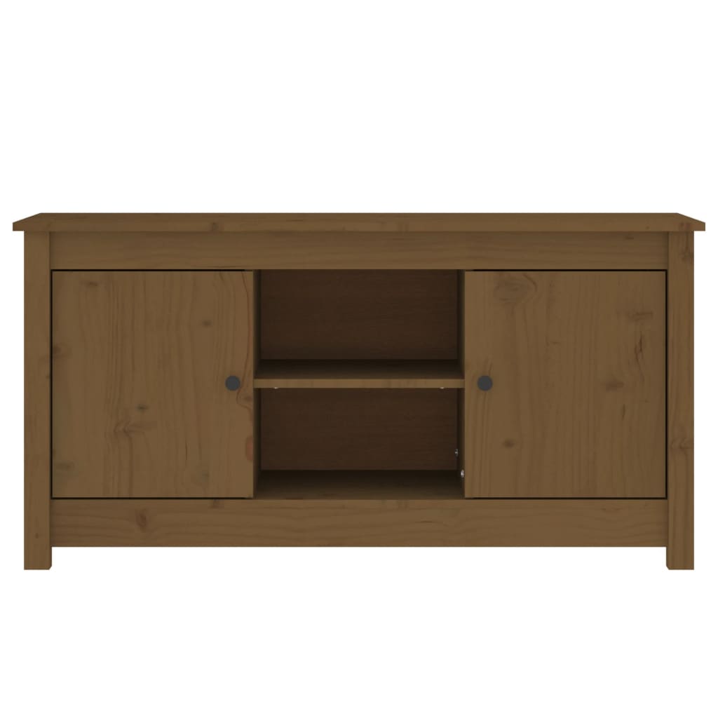 vidaXL Meuble TV Marron miel 103x36,5x52 cm Bois de pin massif