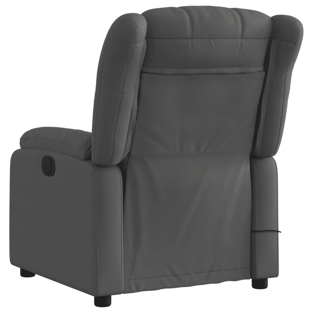 vidaXL Fauteuil de massage inclinable Gris foncé Tissu