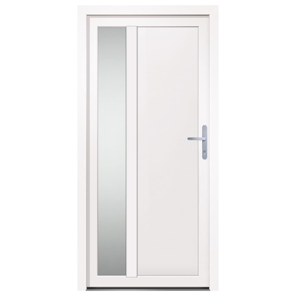 vidaXL Porte d'entrée Blanc 98x200 cm PVC