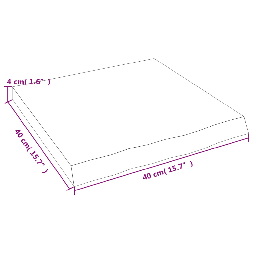 vidaXL Étagère murale 40x40x(2-4)cm bois de chêne massif non traité