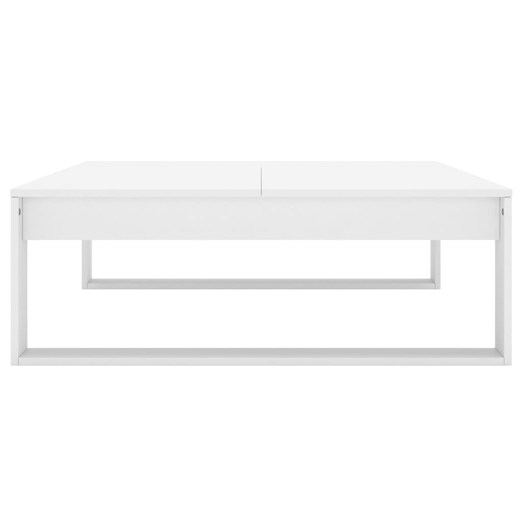 vidaXL Table basse Blanc 100x100x35 cm Bois d’ingénierie