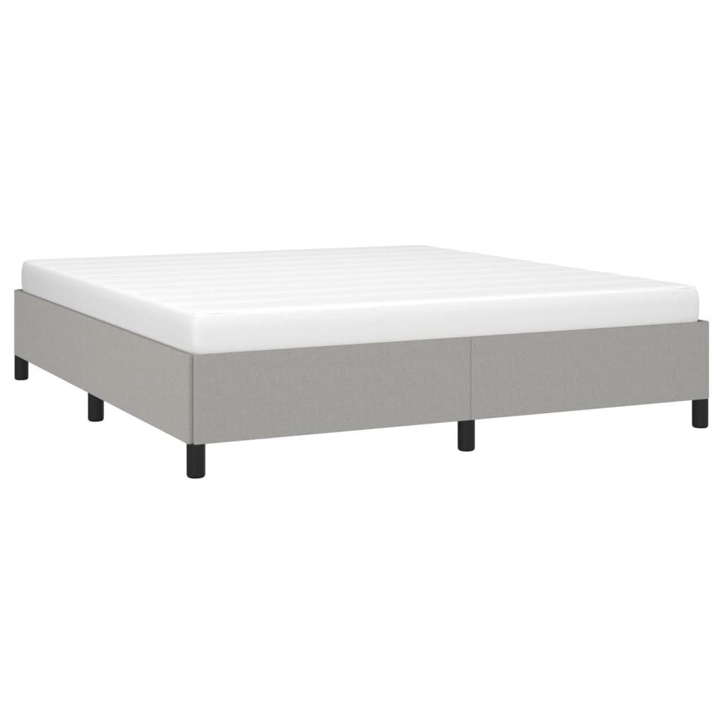 vidaXL Cadre de lit sans matelas gris clair 160x200 cm tissu