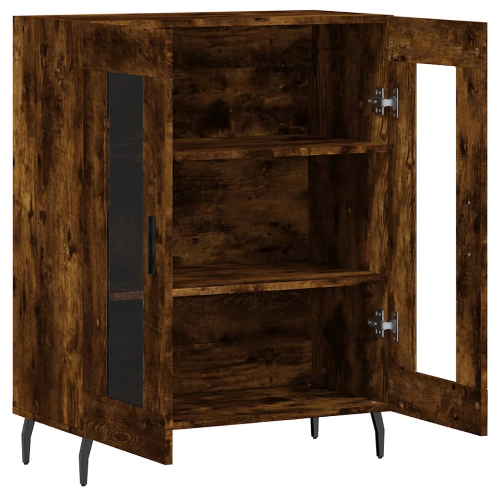 vidaXL Buffet chêne fumé 69,5x34x90 cm bois d'ingénierie