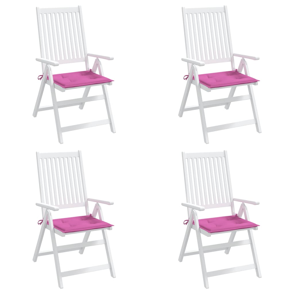 vidaXL Coussins de chaise de jardin lot de 4 rose 40x40x3 cm