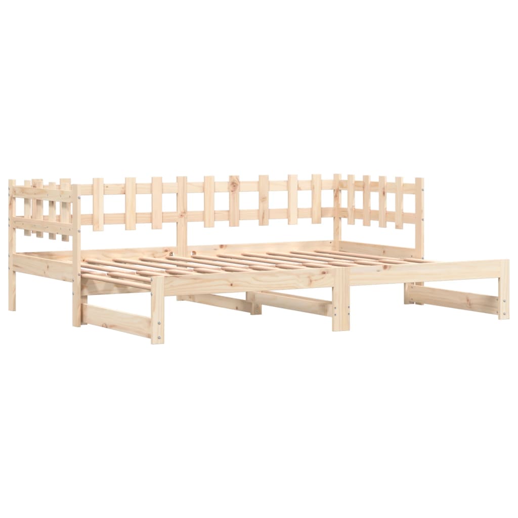 vidaXL Lit coulissant 2x(90x200) cm Bois de pin massif