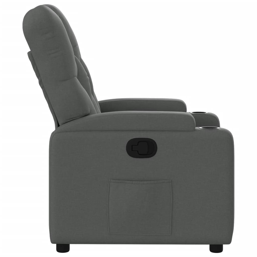 vidaXL Fauteuil inclinable Gris foncé Tissu