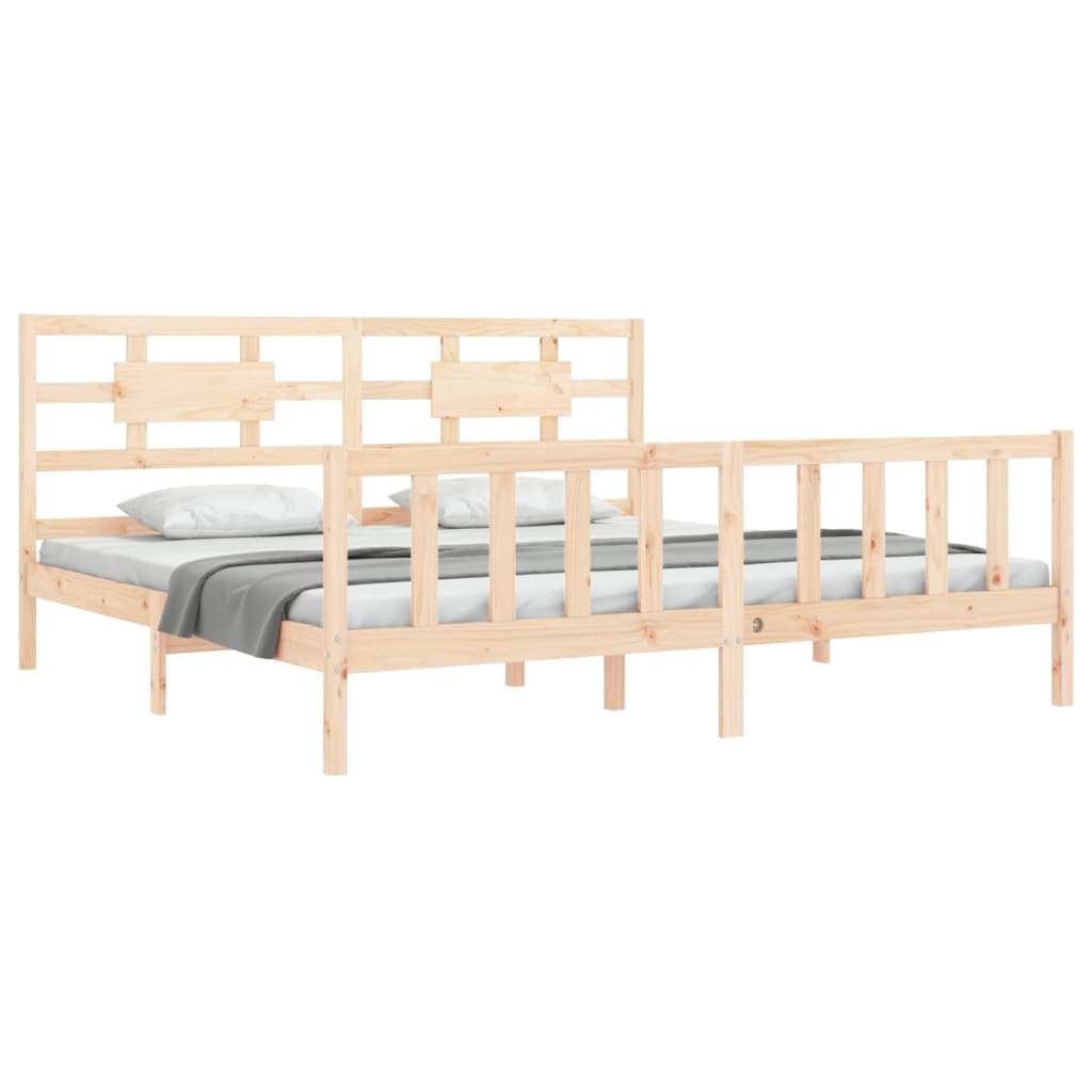 vidaXL Cadre de lit sans matelas 200x200 cm bois massif de pin