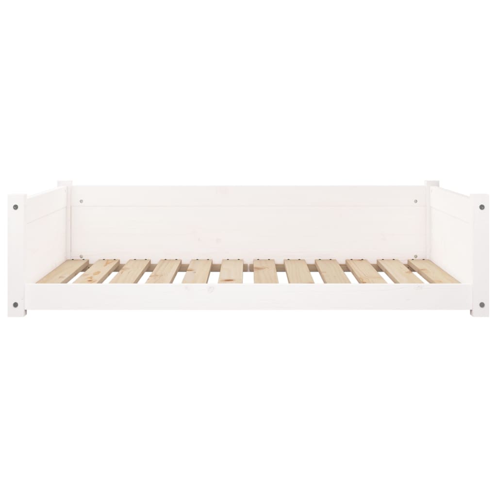 vidaXL Lit pour chien Blanc 105,5x75,5x28 cm Bois de pin solide