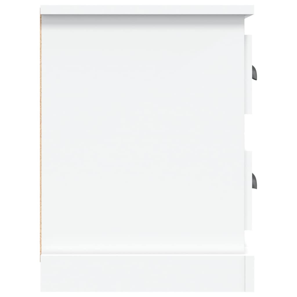 vidaXL Meuble TV blanc 102x35,5x47,5 cm bois d'ingénierie