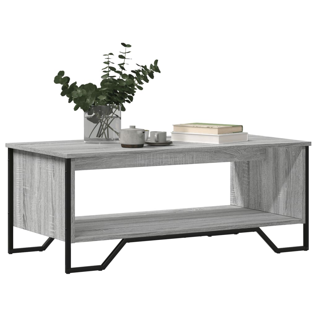 vidaXL Table basse sonoma gris 100x51x40 cm bois d'ingénierie