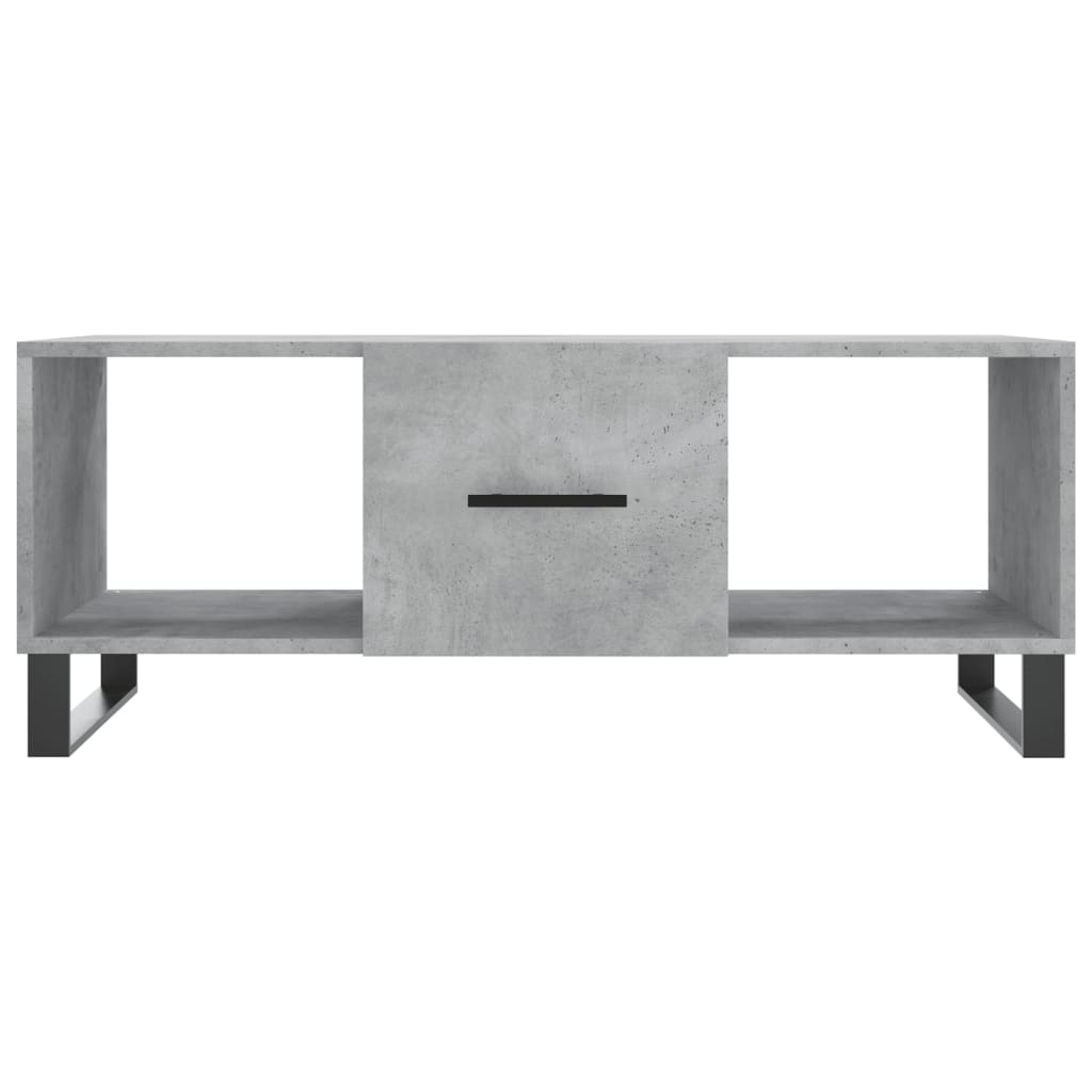 vidaXL Table basse gris béton 102x50x40 cm bois d'ingénierie