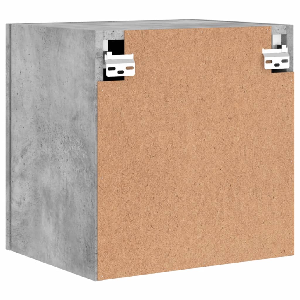 vidaXL Meuble TV mural gris béton 40,5x30x40 cm bois d'ingénierie