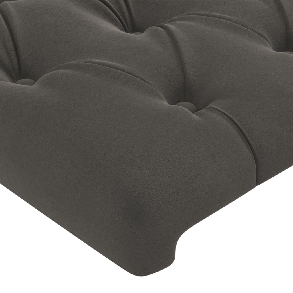 vidaXL Tête de lit avec oreilles Gris foncé 83x16x78/88 cm Velours